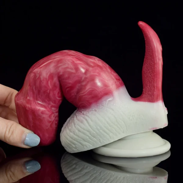 Double Monster Dildo Butt Plug - Realistic Dildo Tongue Clit Stimulator Female Masturbate Pleasure Orgasm Sex Toys - Image 4