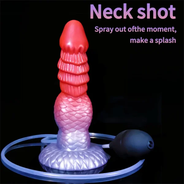 Spray Squirting Dildo Realistic Penis Anal Sex Toys - Monsterdildo Anal Douche Cleaner Butt Plug Adult Shop - Image 3