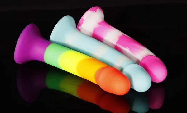 Rainbow Color Anal Dildo Vaginal Simulation - Suction Cup Soft Realistic Dildos Sex Toys for Women Men - Image 5