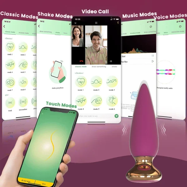 Wireless APP Controlled Anal Butt Plug Vibrator Sex Toy for Men Women - Prostate Massage Vagina G Spot Anus Dilator - Image 2