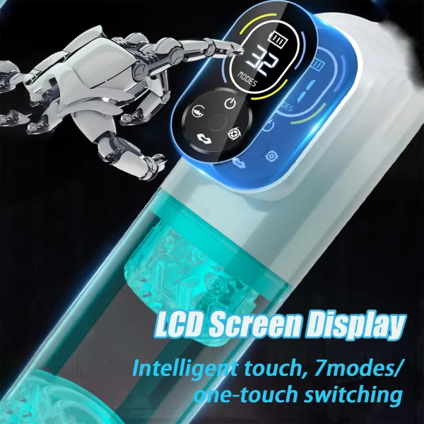 Water Penis Pump Masturbator - Pocket Pussy Vibrator Thrusting Roating Cock Extender Sex Toy for Men - Image 6