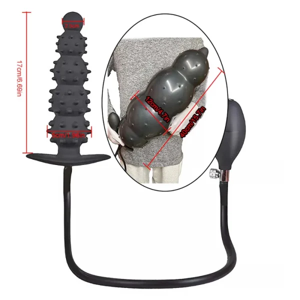 Huge Inflatable Dildo Anal Plug - BDSM Prostate Massager Anus Expander Adult Sex Toys - Image 4