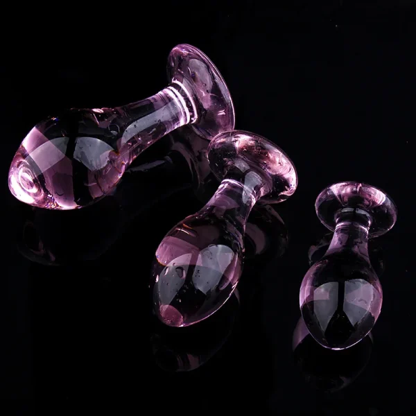 Crystal Glass Pink Anal Plug for Women Sex Toy - Penis Anus Dilator Adult Masturbation Adult Gay Sex Shop - Image 4