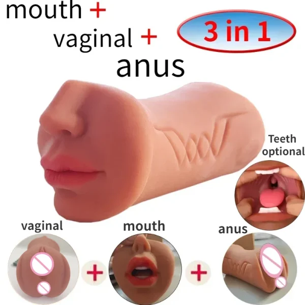 Realistic Pussy Male Masturbator Vaginal Sex Toys for Men - Realistic Vagina Masturbator Cup Sex Doll - Image 2