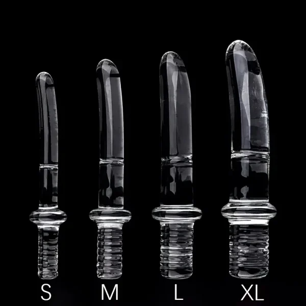 Crystal Glass Dildo Anal Butt Plug -  G- Spot Beads Sex Toys for Beginner - Image 4
