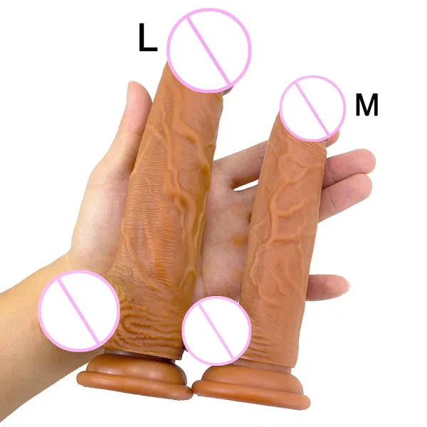 Skin Feeling Realistic Dildo Anal Sex Toy for Women - Big Suction Cup Female Lesbian Masturbation - Image 2