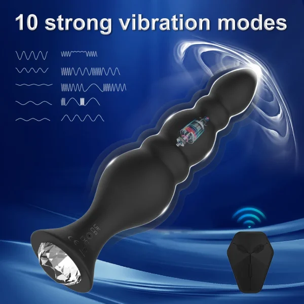 Remote Control Anal Beads Butt Plug Vibrator - Wireless Vaginal Anus Prostate Massager Male Female Sex Toy - Image 2