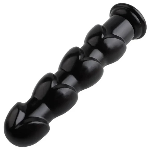 Black Anal Dildo Butt Plug - Strong Suction Beads Sex Toys for Women Men Prostate Massager - Image 3