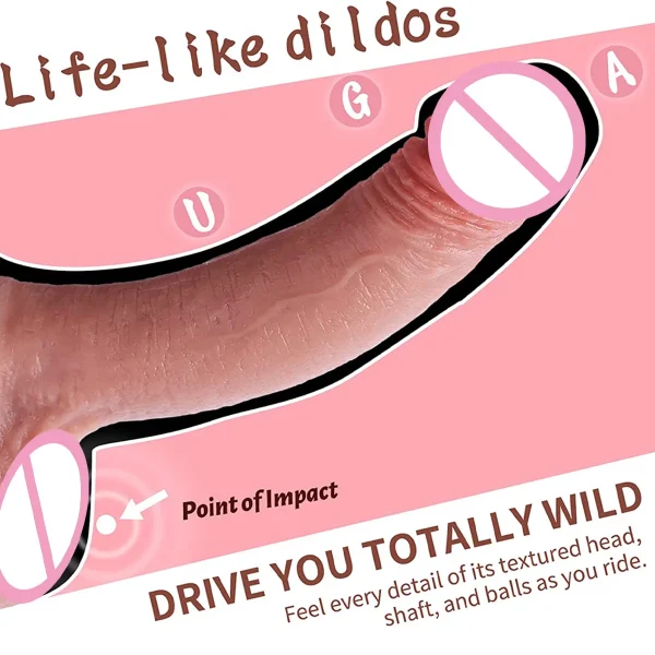 7-inch Realistic Dildo  Skin Penis Adult Sex Toy for Women - Soft Silicone Anal Dildo Suction Cup Fake Dick - Image 5