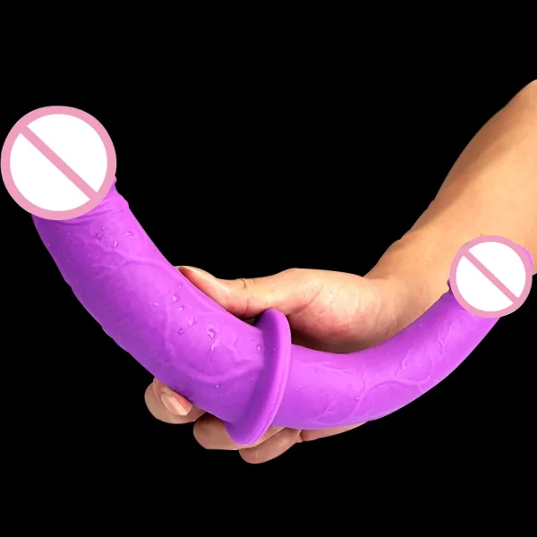 Strapless Strapon Double End Dildo Anal Sex Toy - Realistic Penis Dual Penetration Anal Vagina Masturbator - Image 6