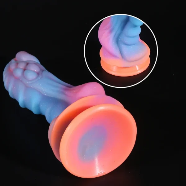 Luminous Monster Dildo Anal Sex Toys for Women Men - Colourful Glowing Dildo Dragon Dildos Butt Plug - Image 2