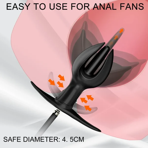 Inflatable Anal Plug Prostate Massager - Flower Shape Removable Buttplug Expander Sex Toys for Unisex Gay Sex Game - Image 2