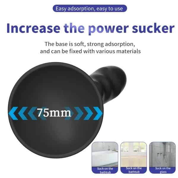 Finger Anal Dildo Butt Plug Prostate Massager - Black Dildo Suction Cup Dildos Vagina Masturbation Adult Sex Toys - Image 3