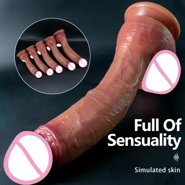 Skin Sliding Realistic Dildo Butt Plug SexToy For Women - Lifelike Thick Dildo Female Masturbation Prostate Massager - Image 2