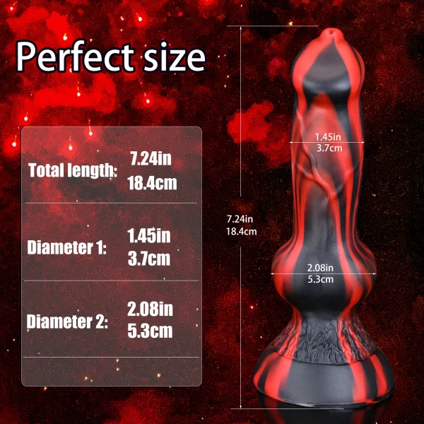 Fantasy Dog Dildo Anal Plug Prostate Massage - Colored Dog Dick Anal Sex Toys for Women - Image 3