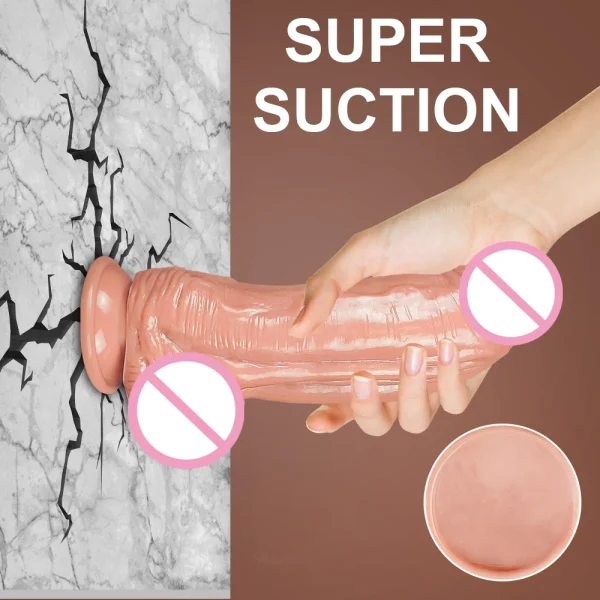Fantasy Huge Realistic Dildos - Lifelike Testicle Anal Sex Toys for Women Suction Cup Female Masturbator - Image 4