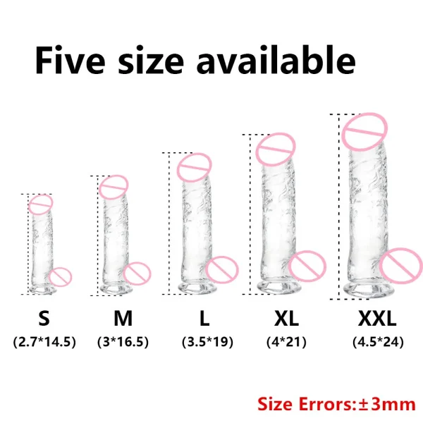 Huge Jelly Dildo Butt Plug - Strong Suction Cup Realistic Anal Dildo Adults Sex Toys for Woman Masturbation - Image 3