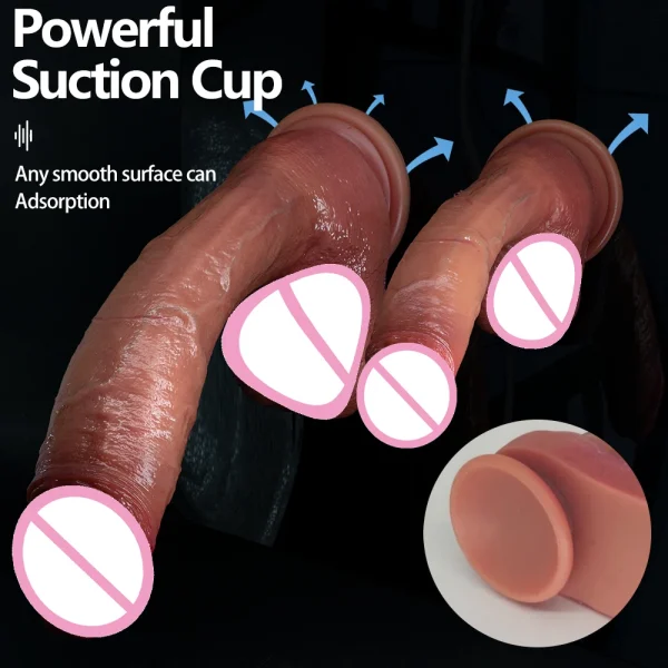 Big Giant Realistic Anal Dildo Sex Toy for Women - Suction Cup Anal Plug Vaginal Masturbators Silicone Penis - Image 4