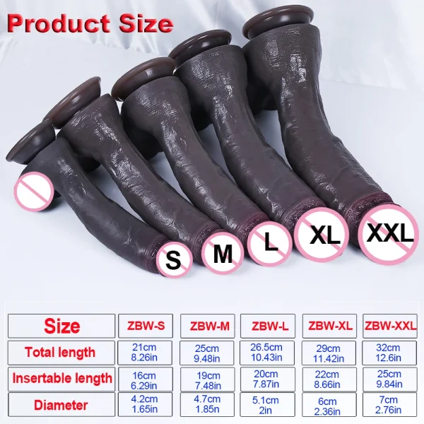 Huge Realistic Dildo Prostate Massager - Silicone Dick Suction Cup Anal Plug Sex Toy for Women Men Lesbian - Image 6
