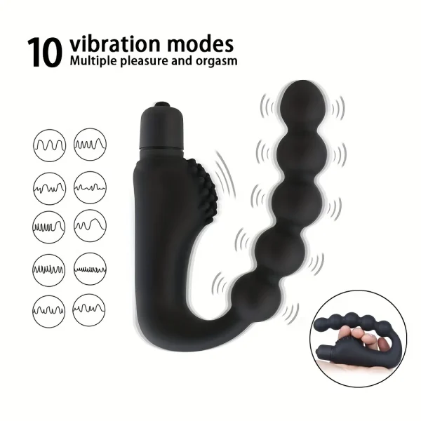 Vibrating Anal Beads Butt Plug Sex Toys for Men Women -  Bullet Anal Dildo Prostate Massager Sexshop