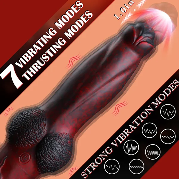 Realistic Thrusting Vibrating Dildo Monster Vibrator - Big Penis Masturbator G Spot Vagina Anal Sex Toy for Women Men - Image 2