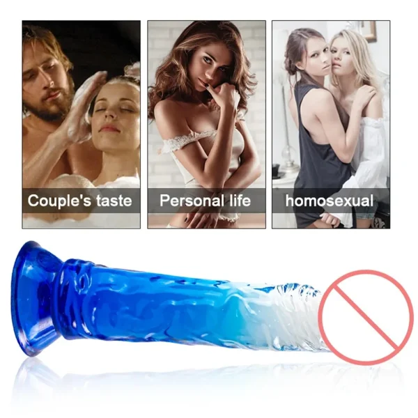 Jelly Anal Dildo Sex Toy for Women - Colored Suction Cup G-spot Simulation Vagina Massage Sex Toy for Women - Image 3