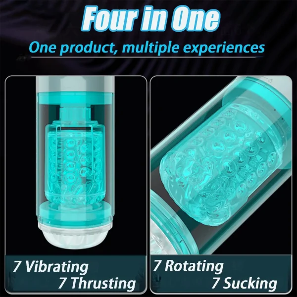 Water Penis Pump Masturbator - Pocket Pussy Vibrator Thrusting Roating Cock Extender Sex Toy for Men - Image 5