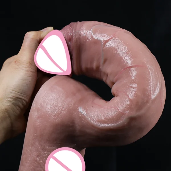 Huge Realistic Dildo Prostate Massager - Silicone Dick Suction Cup Anal Plug Sex Toy for Women Men Lesbian - Image 4