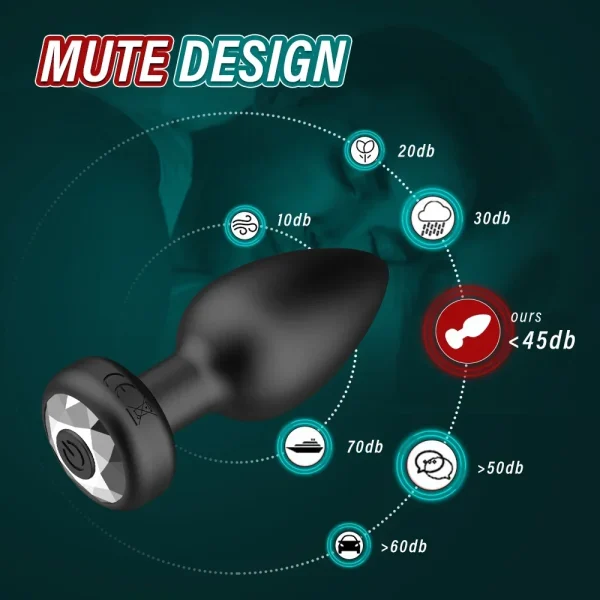 Remote Control Anal Butt Plug Vibrator - Wireless Bluetooth Portable Massager Sex Toys for Men Women - Image 2
