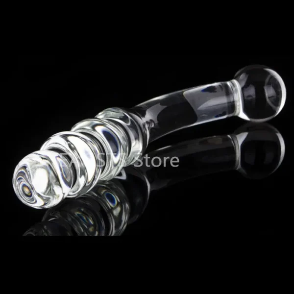 Glass Dildo Anal Butt Plug Sex Toys for Women Men - Fake Penis Crystal Anal Beads Prostate Massager - Image 4