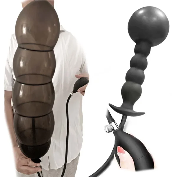 Huge Inflatable Dildo Anal Plug - BDSM Prostate Massager Anus Expander Adult Sex Toys - Image 3