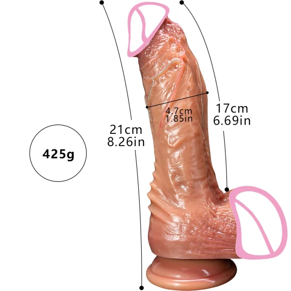 Huge Realistic Dildo Butt Plug -  Soft Silicone Penis Vagina Sex Toys for Woman Men - Image 6