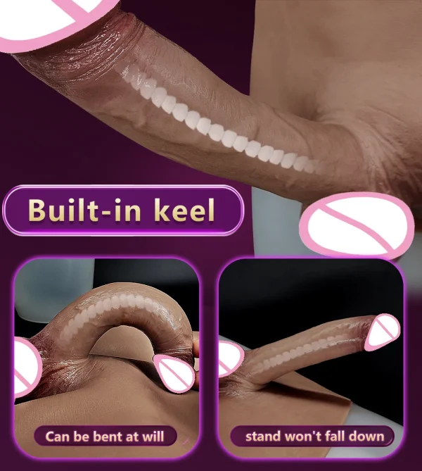 Strap-on Ebony Dildo Underwear Sex Toys for Lesbian Women Couples - Realistic Silicone Penis Strapon Pants - Image 6