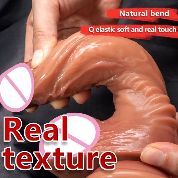 Huge Realistic Dildo Butt Plug -  Soft Silicone Penis Vagina Sex Toys for Woman Men - Image 2