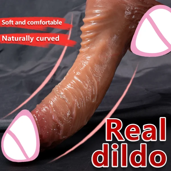Huge Realistic Dildo Butt Plug -  Soft Silicone Penis Vagina Sex Toys for Woman Men - Image 5