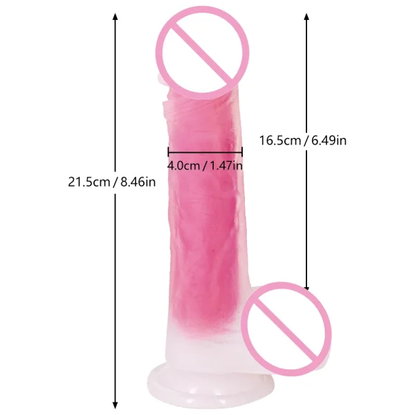 Realistic Pink Dildo Anal Butt Plug - Luminous Suction Cup Adult Toys G-spot Orgasm Penis Sex Toys For Woman - Image 4