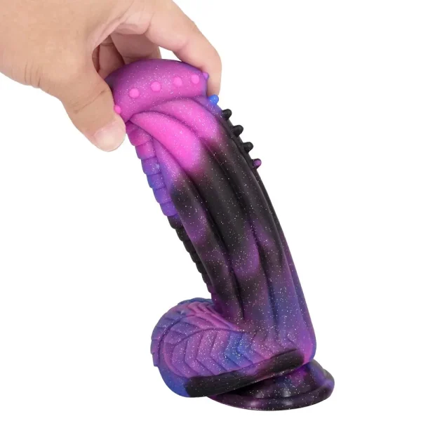 Monster Anal Butt Plug Prostate Massager - Rainbow Knotted Dildos Suction Cups Sex Toy for Women Men - Image 4