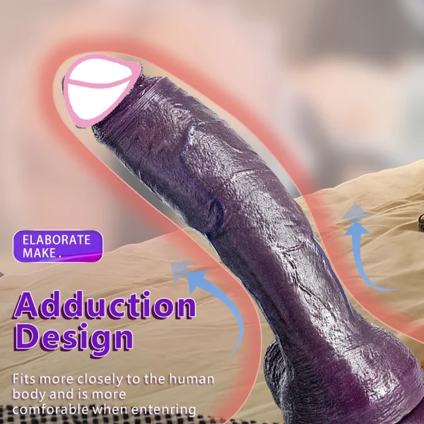 Black Dildo Realistic Anal Sex Toys for Women Men - 8.8 Inch Skin Sliding Penis Vaginal Masturbation - Image 4