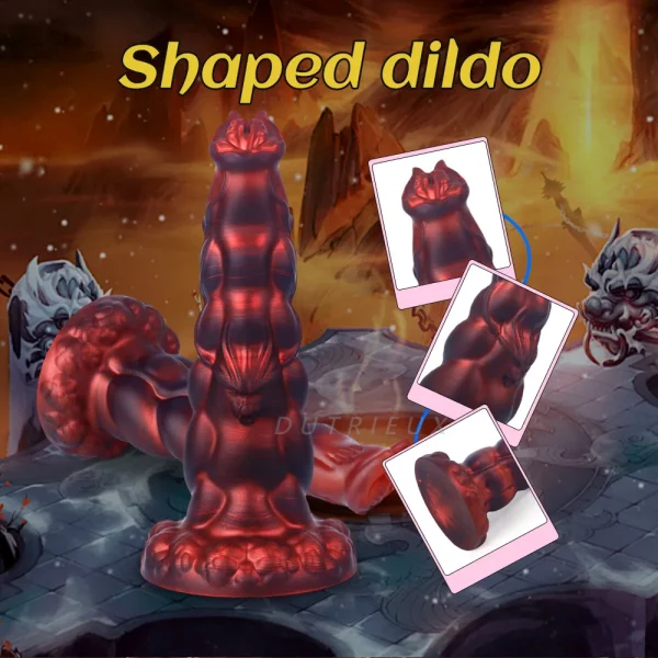 Dragon Dildo Big Suction Cup Butt Plug - Fantasy Spiral Tentacle Dildos Vaginal Anal Masturbation Sex Toy - Image 2