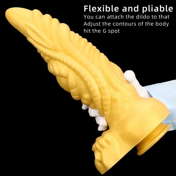 Huge Dragon Dildo Silicone Big Butt Plug - Fantasy Anal Dilator Prostate Massager - Image 2