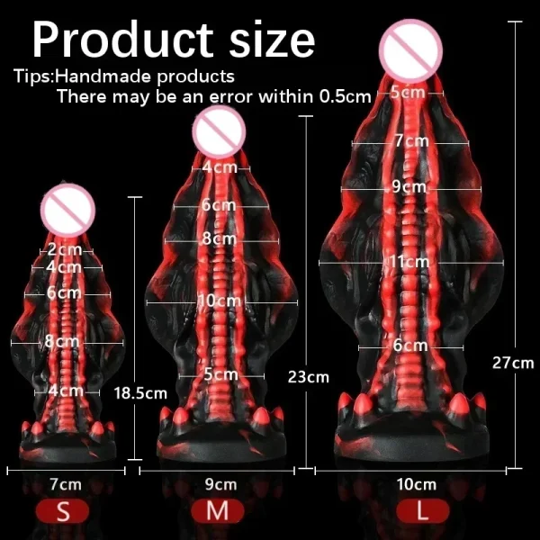 Monter Tentacle Dildo Large Butt Plug - Fantasy Dragon Silicone  Dildo Prostate Massager Sex Toy for Women Men - Image 3