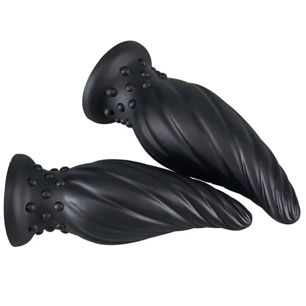 Fantasy Fist Dildo Butt Plug - Spiral Anal Dilator Plug Soft Silicone Prostate Massager Masturbation Tools - Image 4