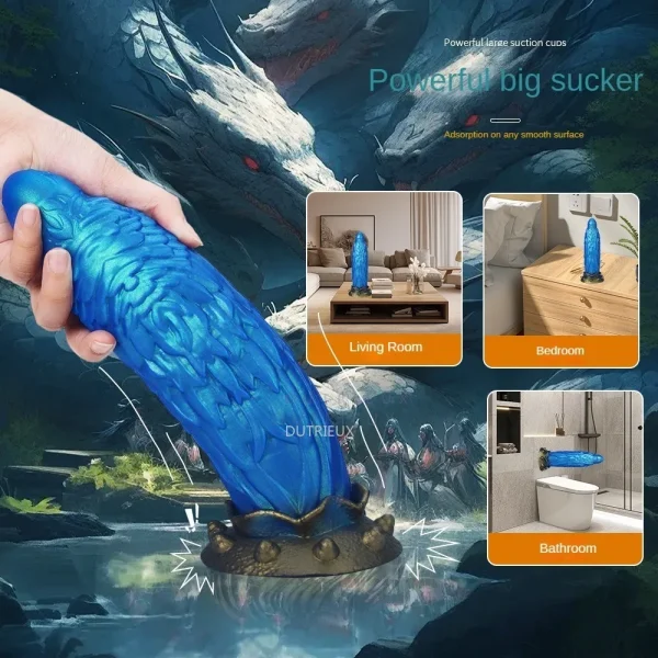 Fantasy Dragon Dildo Prostate Massager - Monster Tentacle Dildos Silicone Suction Cup Sex Toy for Women - Image 4