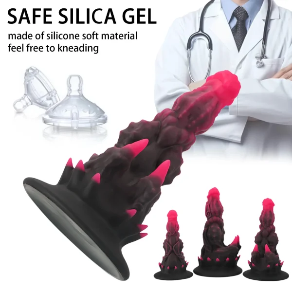 Monster Dildo Tentacle Anal Clit Stimulator Butt Plug - Fantasy Dragon Vaginal Prostate Massager Masturbator - Image 6