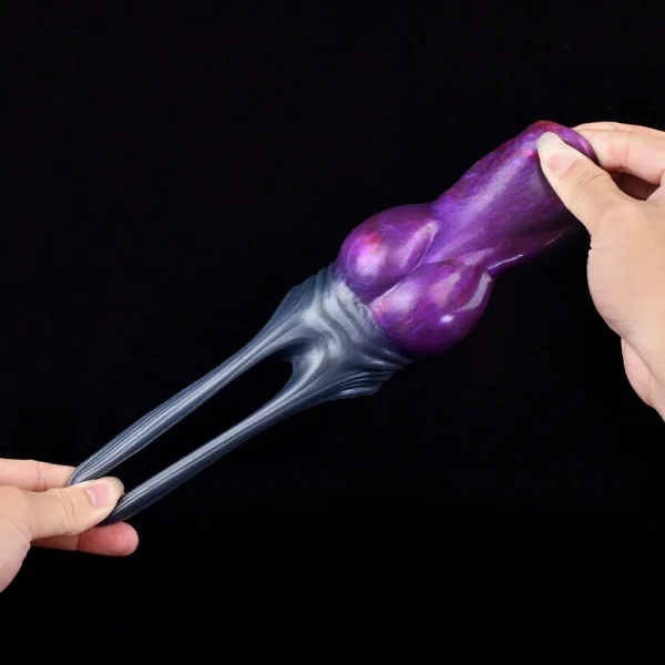 Big Knotted Penis Sleeve Male Sex Toy - Stretch Sheath Silicone Monsterdildo Cock Enlarger for Couple Sexual Wellness - Image 5