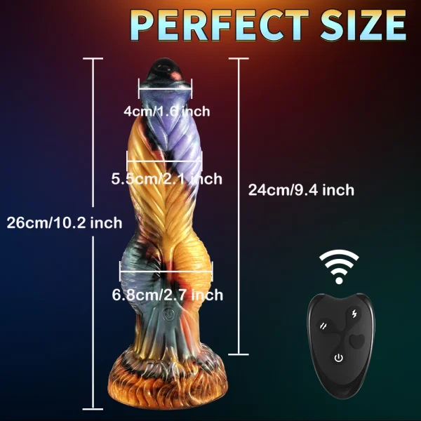 Thrusting Dragon Dildo Remote Control Vibrator - Thick Anal Butt Plug Vaginal Masturbation Sex Toys for Women Gay - Image 3