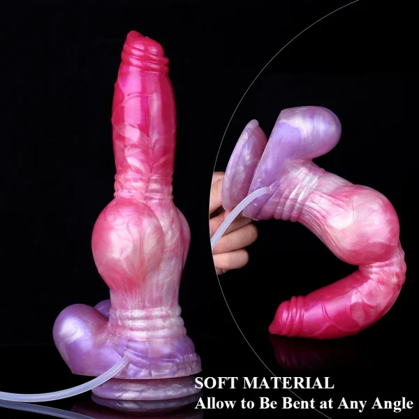 Ejaculating Dog Dildo Anal Butt Plug - Suction Cup Spray Squirting Dildos Sex Toys For Men Women - Image 4