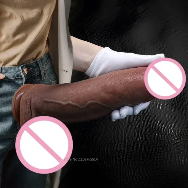 Huge Dildo Anal Butt Plug - Realistic Silicone Penis Suction Cup Vaginal Masturbation Sex Toy for Women - Image 5