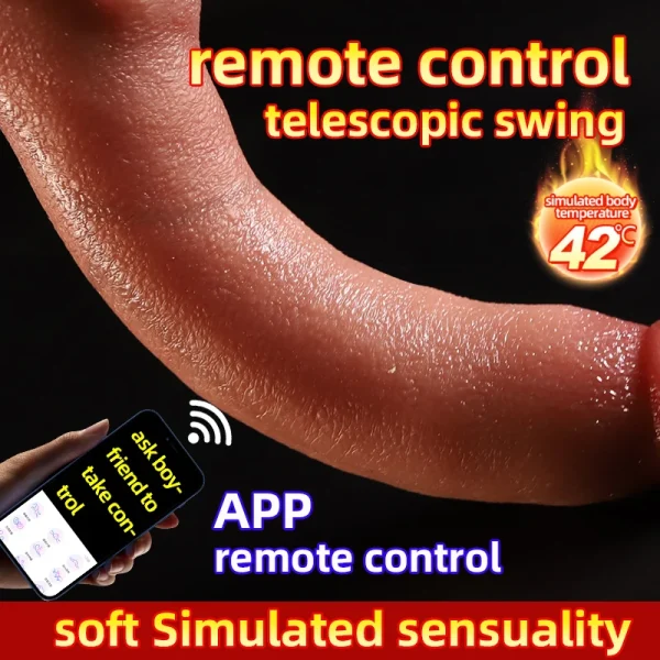 APP Control Vibrating Dildo Butt Plug - Huge Realistic Penis Prostate Massage Vibrator Sex Toys for Women Lesbian - Image 2