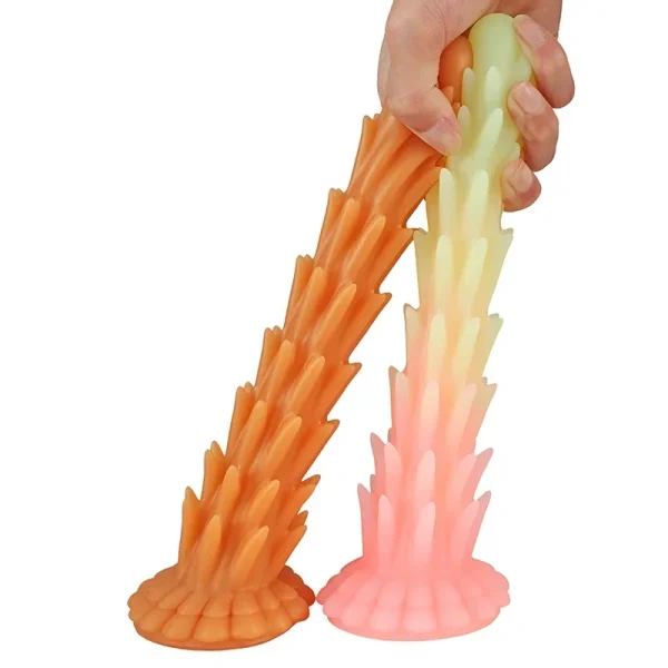Night Glowing Spiked Monster Dildo Suction Cup Anal Sex Toy - Silicone Alien Penis Prostate Massager - Image 5